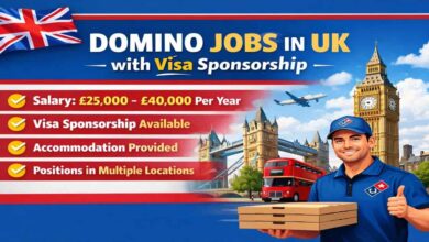 Domino Jobs in UK with Visa Sponsorship