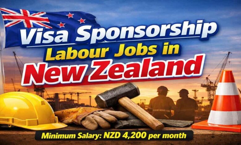 Visa Sponsorship Labour Jobs in New Zealand