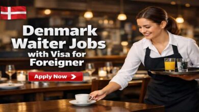 Denmark Waiter Jobs with Visa for Foreigner