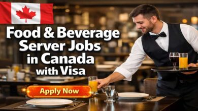 Food & Beverage Server Jobs in Canada with Visa