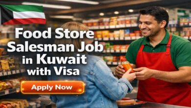 Food Store Salesman Job in Kuwait with Visa