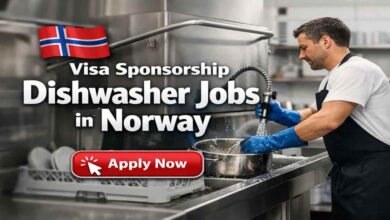 Visa Sponsorship Dishwasher Jobs in Norway