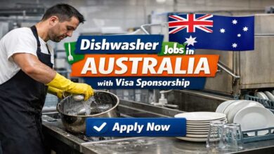 Dishwasher Jobs in Australia with Visa Sponsorship