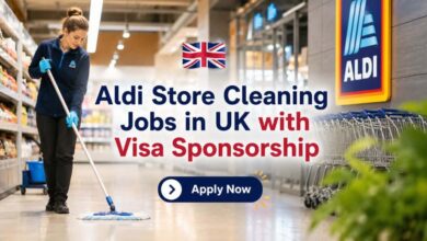 Aldi Store Cleaning Jobs in UK with Visa Sponsorship