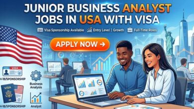 Junior Business Analyst Jobs in USA with Visa